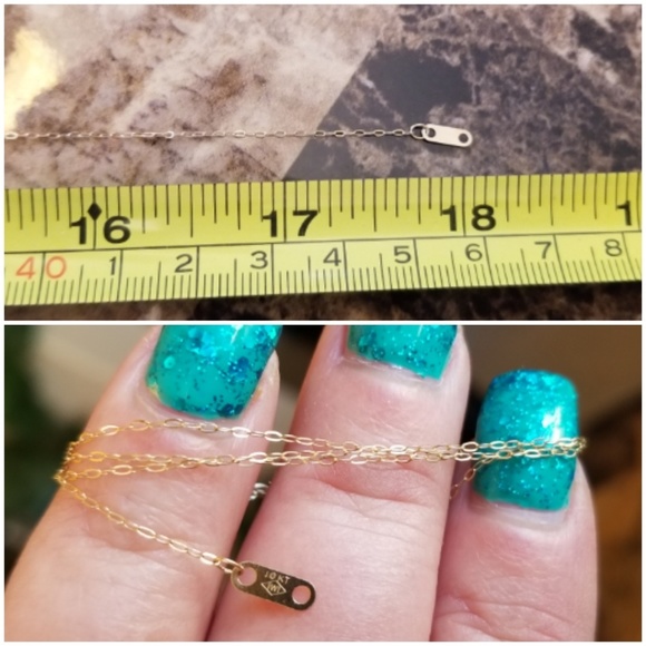 Genuine 10k Solid Yellow Gold Fine Chain 18" long - Picture 3 of 3